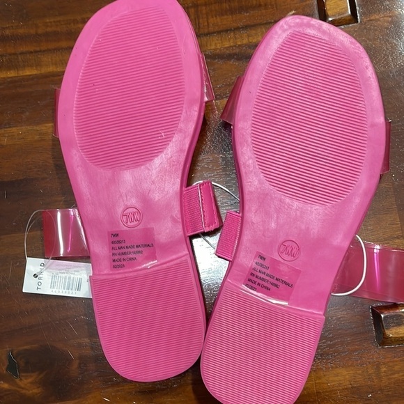 Torrid Pink Double Strap Jelly Sandals - Picture 7 of 7